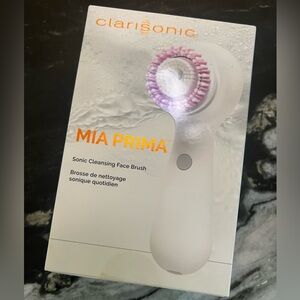Clarisonic Mia Prima White and Pink Facial Brush with Extra Attachment